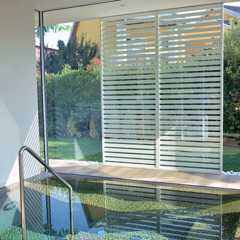 Applicazione Sun Shading Sunrise in una villa a Jesolo, Italia.