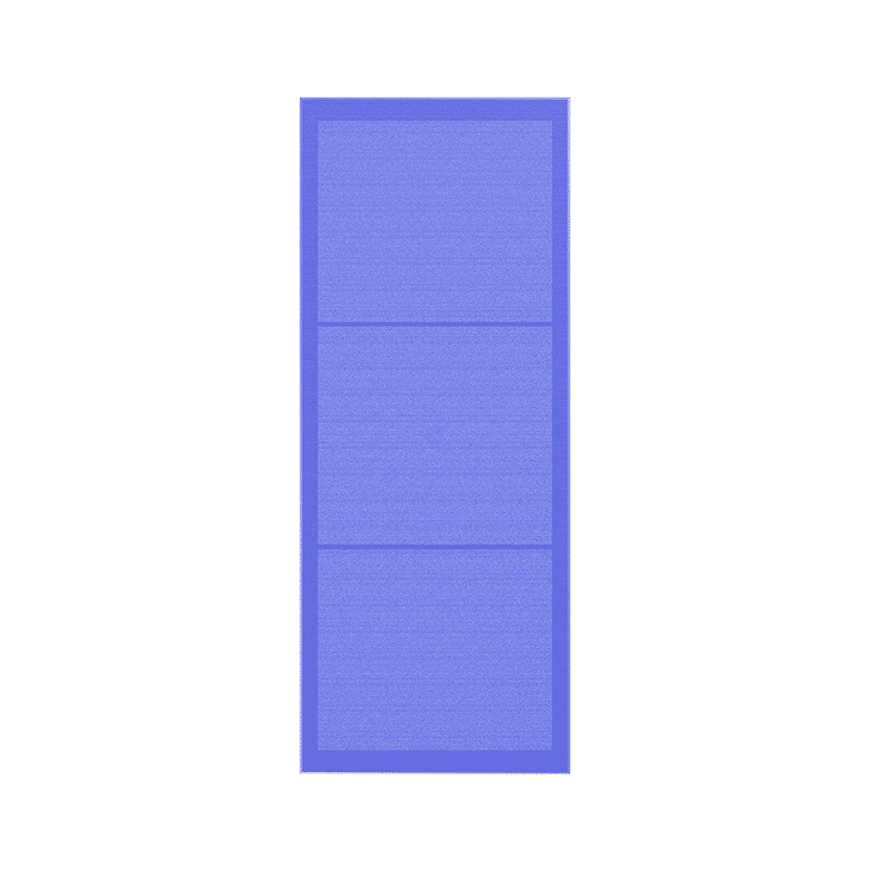 Vista frontale del pannello TXTUM Bifacciale con sezioni modulari blu.
