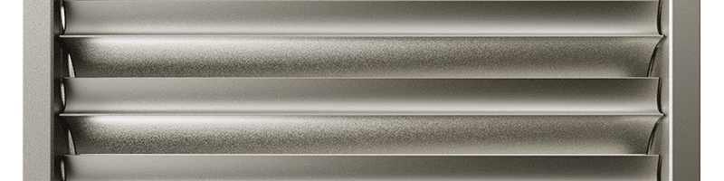 Primo piano delle lamelle in alluminio delle schermature solari "Blader" di Sun Shading®.